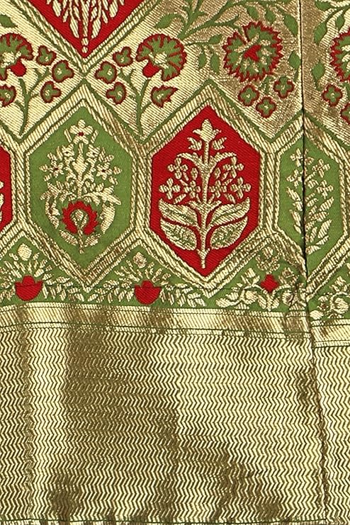 Women's Faux Silk Jacquard Semi-Stitched Embroidered Fabric Lehenga Choli